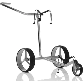Golfový vozík JuCad Carbon manuální vozík, stříbrno/černý + taška
