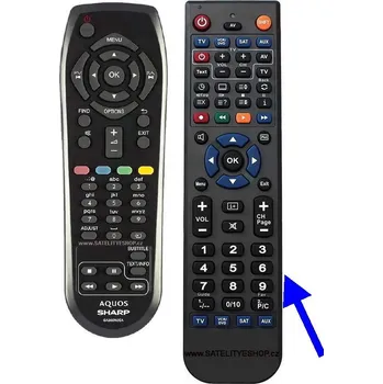 Dálkový ovladač Sharp LC-46LE630E dálkový ovladač náhradní