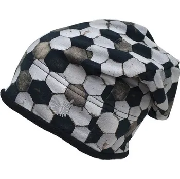 Pokrývka hlavy ESITO Dětská zimní čepice spadená Mozaika black - černá - 48 černá