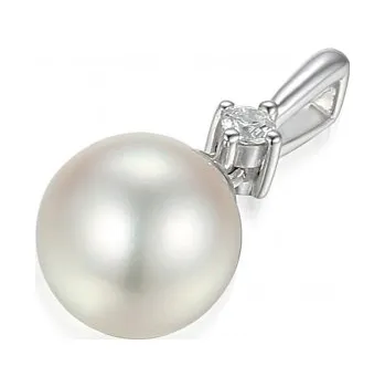 Přívěsek Luxusní zlatý přívěsek Morgan se sladkovodní perlou Materiál šperku: Bílé zlato