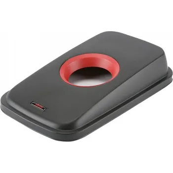 Odpadkový koš Vileda Professional VILEDA - Geo Víko metalického odpadkového koše 55l a 70 černá/červená, 29x49x9 - 1 ks