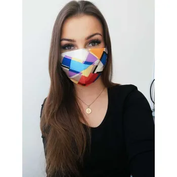 rouška Rouška s filtrem geometrické vzory (FP2), Velikost respirátoru Pánská velikost