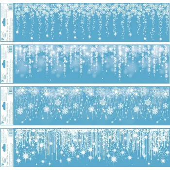 Okenní dekorace Okenní fólie pruh 64 x 15 cm, padající záře s glitry 242