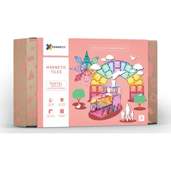 ostatní stavebnice Connetix Magnetic Tiles Pastel 202 dílků