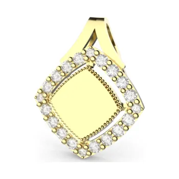 Přívěsek Jedinečný zlatý přívěsek Kostka se zirkony Materiál šperku: Žluté zlato