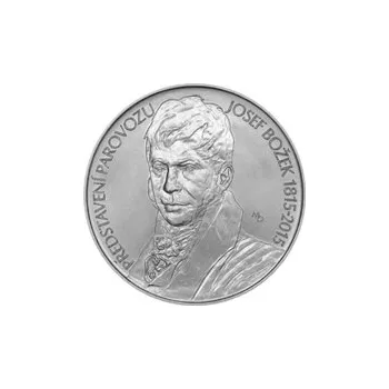 Česká mincovna 200. výročí představení parovozu Josefem Božkem 200 Kč 2015 stříbrná mince Proof 13 g