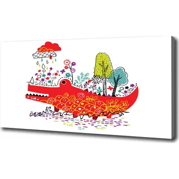 Obraz Foto obraz na plátně Barevný krokodýl