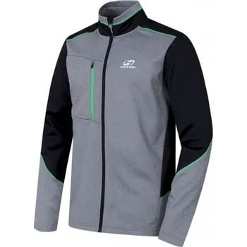 Pánská mikina Hannah Tariq light gray mel/green mikina vel. M