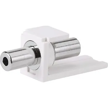 Patch panel CM35MSCIWY Modul MINI-COM, stereo spojka jack 3,5mm, šedobílý