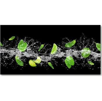 Obraz Foto obraz sklo tvrzené Limetka s mátou