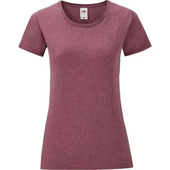 Dámské tričko Fruit of the Loom Dámské triko 61-432-0 Heather Burgundy L