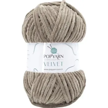 Příze POPYARN Pletací příze Velvet B017 - norek