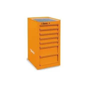 Boční skřínka na nářadí se sedmi šuplíkyC38L - Oranžový