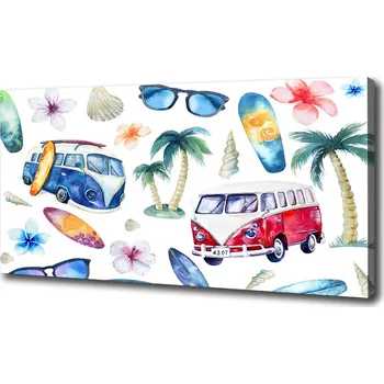 Obraz Foto obraz na plátně Symboly surfingu