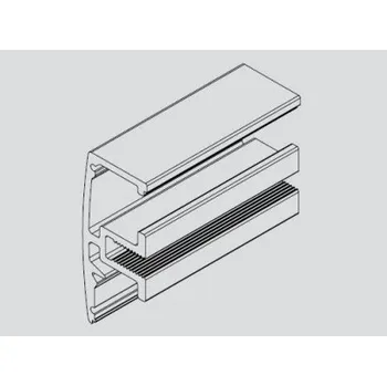 GEZE Levolan 60 profil pro pevný díl, 2450 mm, NIRO