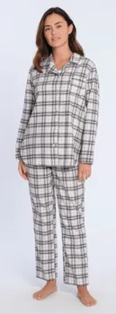 Dámské pyžamo Guasch Blanca krémové/černé XL