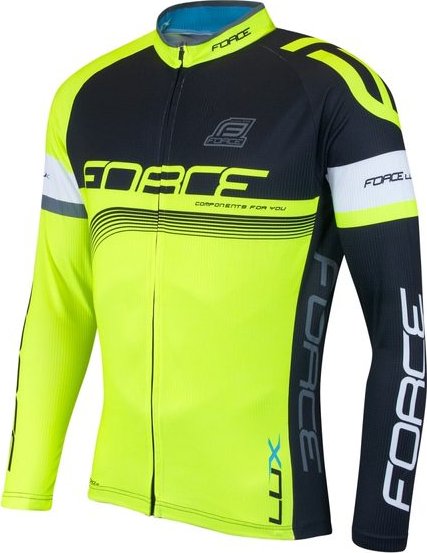 FORCE Dres s dlouhým rukávem FORCE LUX, černo-fluo - S