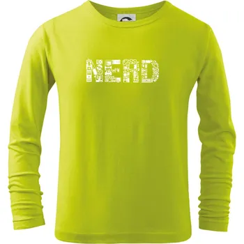 Dětská móda NERD symbols - Triko dětské Long Sleeve - 146 cm/10 let ( Limetková )