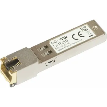 Síťový prvek MikroTik SFP+ konvertor na metaliku 10M/100M/1G/2.5G/5G/10G, RJ-45, až 200m