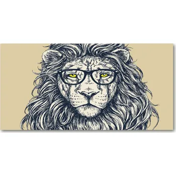 Obraz Foto obraz skleněný horizontální Lev hipster