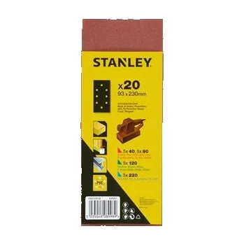 Brusný papír Stanley brusné papíry, děrované, 20ks