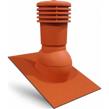 Střecha Větrací komínek Eurovent VENTOS X BITU UNI Barva: 8004 - cihlově červená