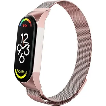 Sportovní měřič OEM Náhradní náramek Milánský tah pro Xiaomi Mi Band 7 Barva: Růžově zlatá