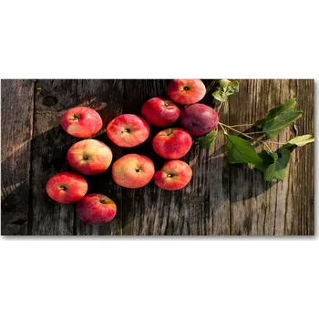 Obraz Foto obraz sklo tvrzené Jablka na stole