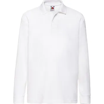 Chlapecká košile Fruit of the Loom Dětská polokošile s dlouhým rukávem 63-201-0 White 152
