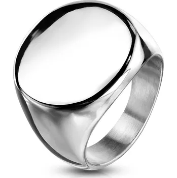 Prsten Šperky4U Kruhový pečetní ocelový prsten - velikost 53 - OPR1751ST-53