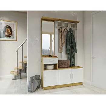 Předsíňová stěna Předsíňová stěna SARAH bílá/dub artisan