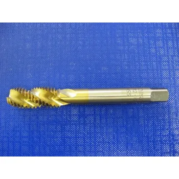 Ruční nářadí Strojní krátký závitník se šroubovitými drážkami M4X0,5 TiN CSN 223044