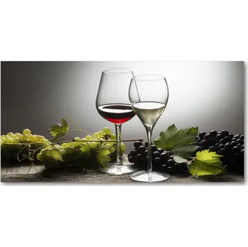Obraz Foto obraz skleněný horizontální Víno a hrozny