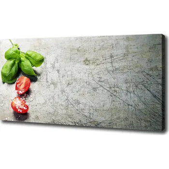 Obraz Foto obraz na plátně Rajčata a bazilka