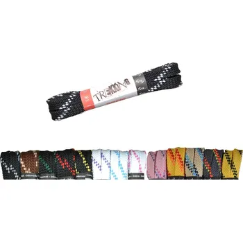 Tkaničky do bot VTR Tkaničky PLOCHÉ Trekkingové 110 cm Barva: černočervené