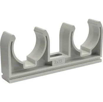 Dvojpříchytka plastová 2 x 20, pro plastové potrubí