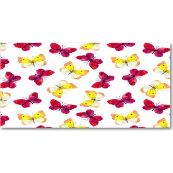 Obraz Fotoobraz na skle Motýli a květiny