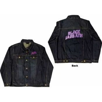 Pánská mikina Merch Black Sabbath: Black Sabbath Unisex Denim Jacket: Wavy Logo (back Print) (medium) M 2022
