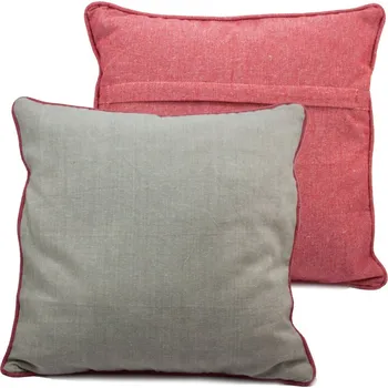 Povlak na dekorativní polštářek Home Elements Povlak na polštář, béžová a červená
