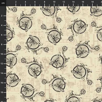 US 999-787 Alternative Age Velociped vícebarevná bavlněná látka patchwork