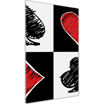 Obraz Vertikální Fotoobraz na skle Karetní barvy