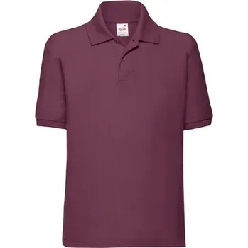 Dívčí tričko Fruit of the Loom Dětská polokošile 63-417-0 Burgundy 116