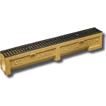 Odvodňovací žlab Anrin Polymerbetonový žlab H150 150 x 130 x 1000 mm C250