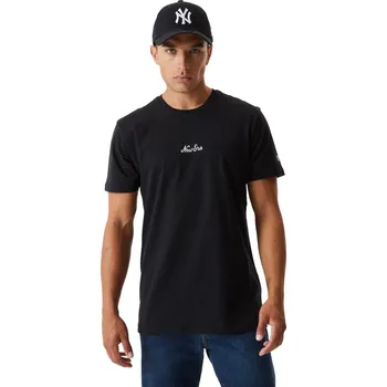 Pánské tričko s krátkým rukávem New Era ESSENTIAL SCRIPT TEE černé 12590883 - L | UK 6,5 | US 9