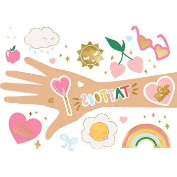 Odstranitelné tetování PCo Dětské tetování - motiv Daisy mix, 14 ks