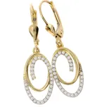 Zlatnictví Helios Zlaté visací náušnice se zirkony