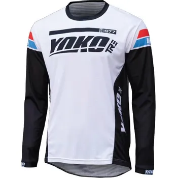 Moto dres YOKO Motokrosový dres TRE bílá/černá M (Jednoduchý a funkční motokrosový dres s vynikajícím střihem. Různá barevná provedení k jednobarevným kalhotám.)