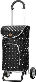 Nákupní taška Andersen Scala Shopper Plus Ole 47 l černá s puntíky