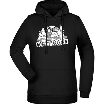 Dámská mikina Dámská mikina s kapucí Friendly and travel club - černá