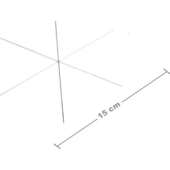 Vánoční dekorace Drátěná hvězda na navlékání - šestiramenná Ø15 cm (2 kusy)